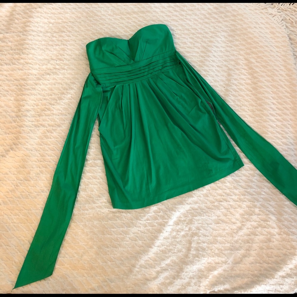 green mini dress